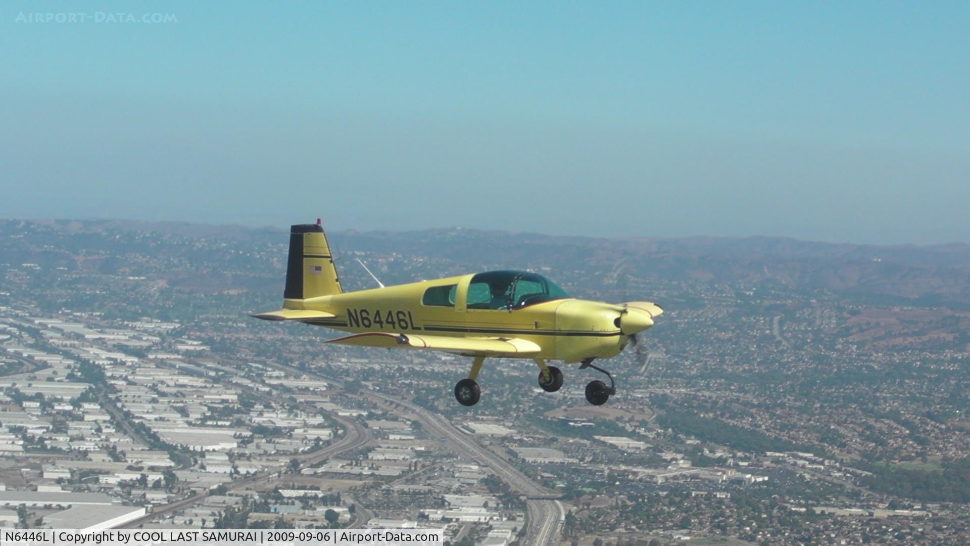 N6446L, 1972 American Aviation AA-1A Trainer C/N AA1A-0446, N6446L flying over East Los Angeles at 1800ft MSL
