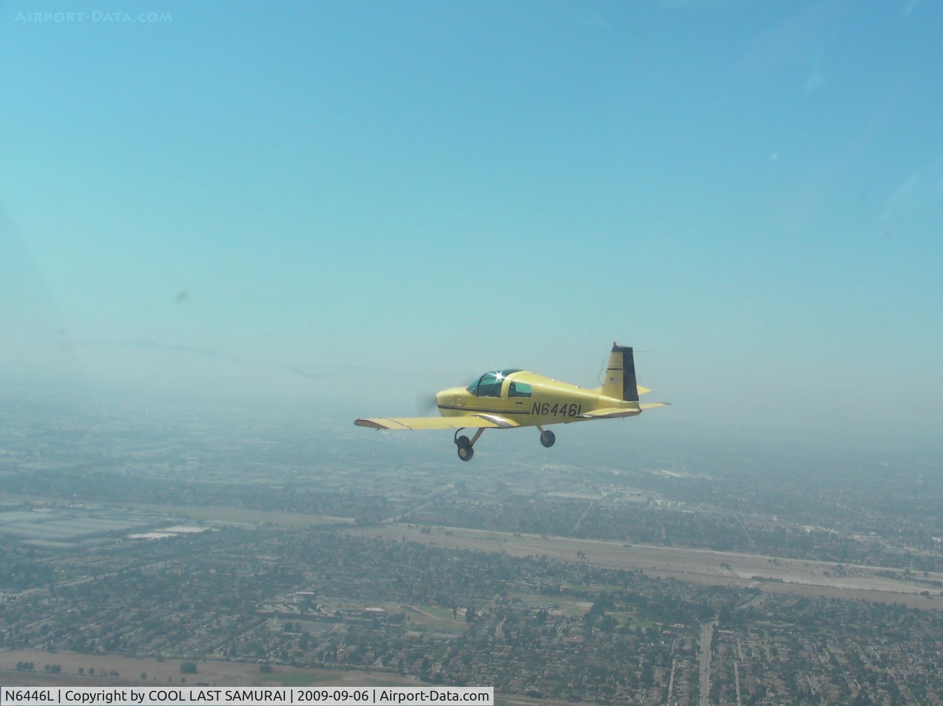N6446L, 1972 American Aviation AA-1A Trainer C/N AA1A-0446, N6446L flying over East Los Angeles at 1800ft MSL