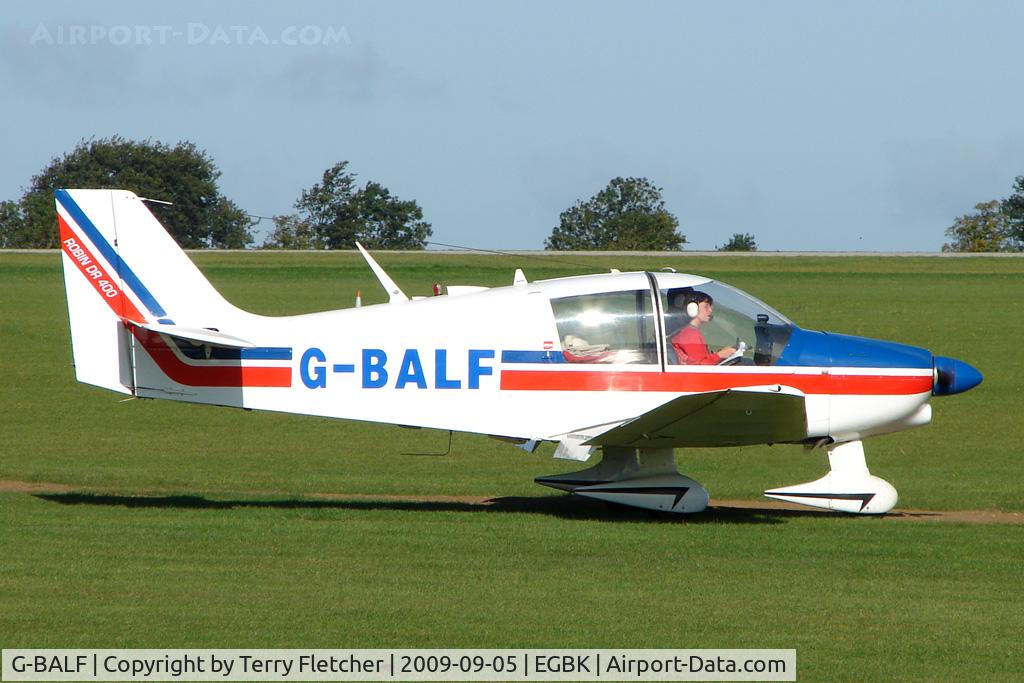 G-BALF, 1972 Robin DR-400-140 Earl Major C/N 772, Visitor to the 2009 Sywell Revival Rally