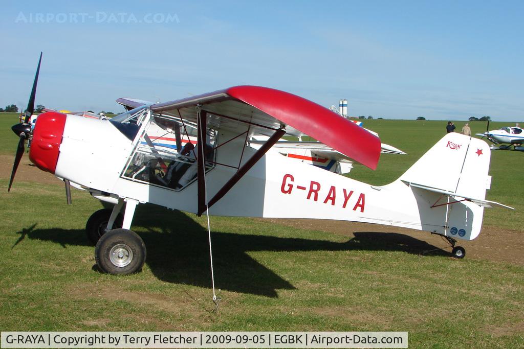G-RAYA, 2007 Denney Kitfox Mk4 C/N PFA 172A-12403, Visitor to the 2009 Sywell Revival Rally