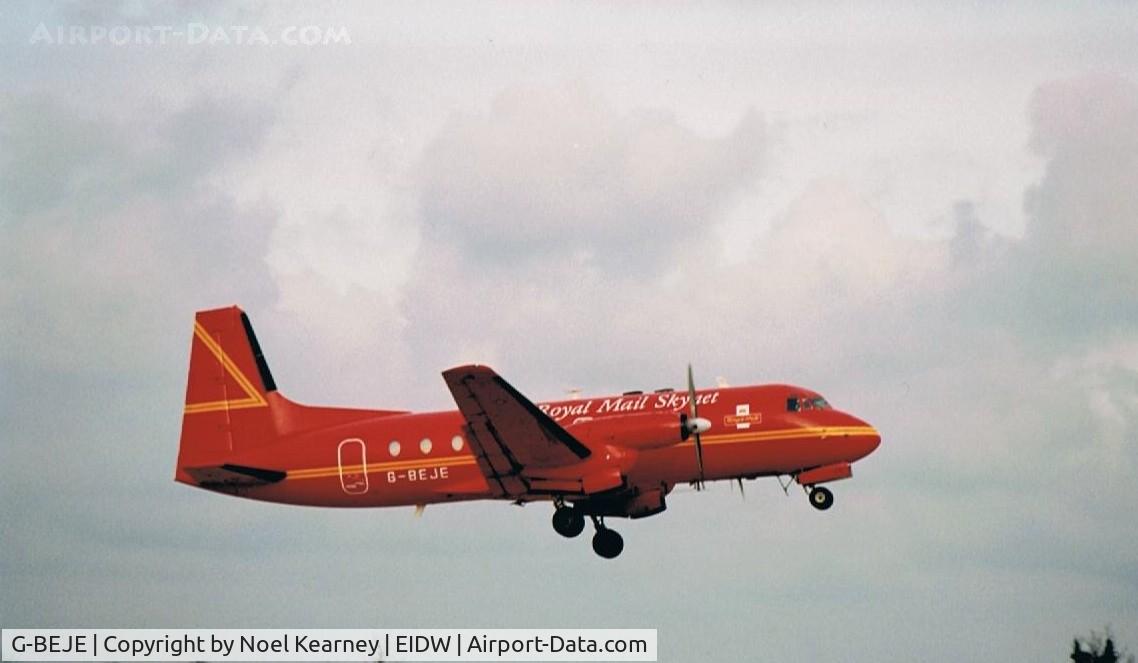 G-BEJE, 1963 Hawker Siddeley HS.748 Series 1 C/N 1556, Departing off Rwy 10 (Scanned image)
