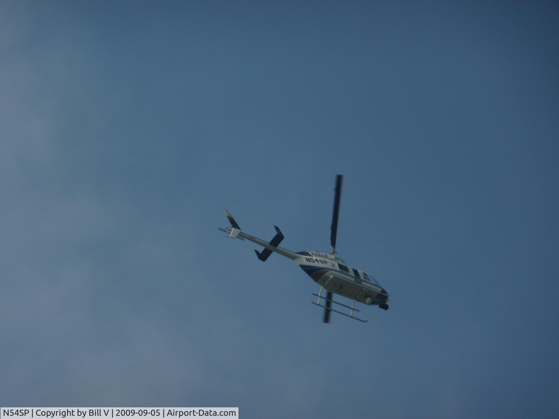 N54SP, Bell 206L-3 LongRanger III C/N 51062, Seen over Ross Ade Stadium on September 5 2009