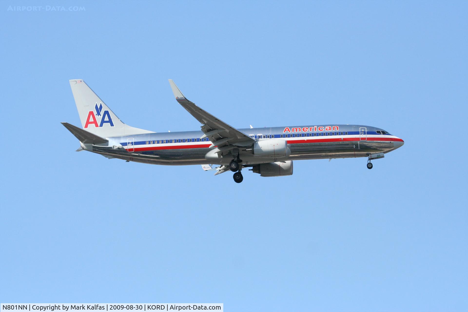 N801NN, 2009 Boeing 737-823 C/N 29565, American Airlines Boeing 737-823, N801NN on final RWY 10 KORD