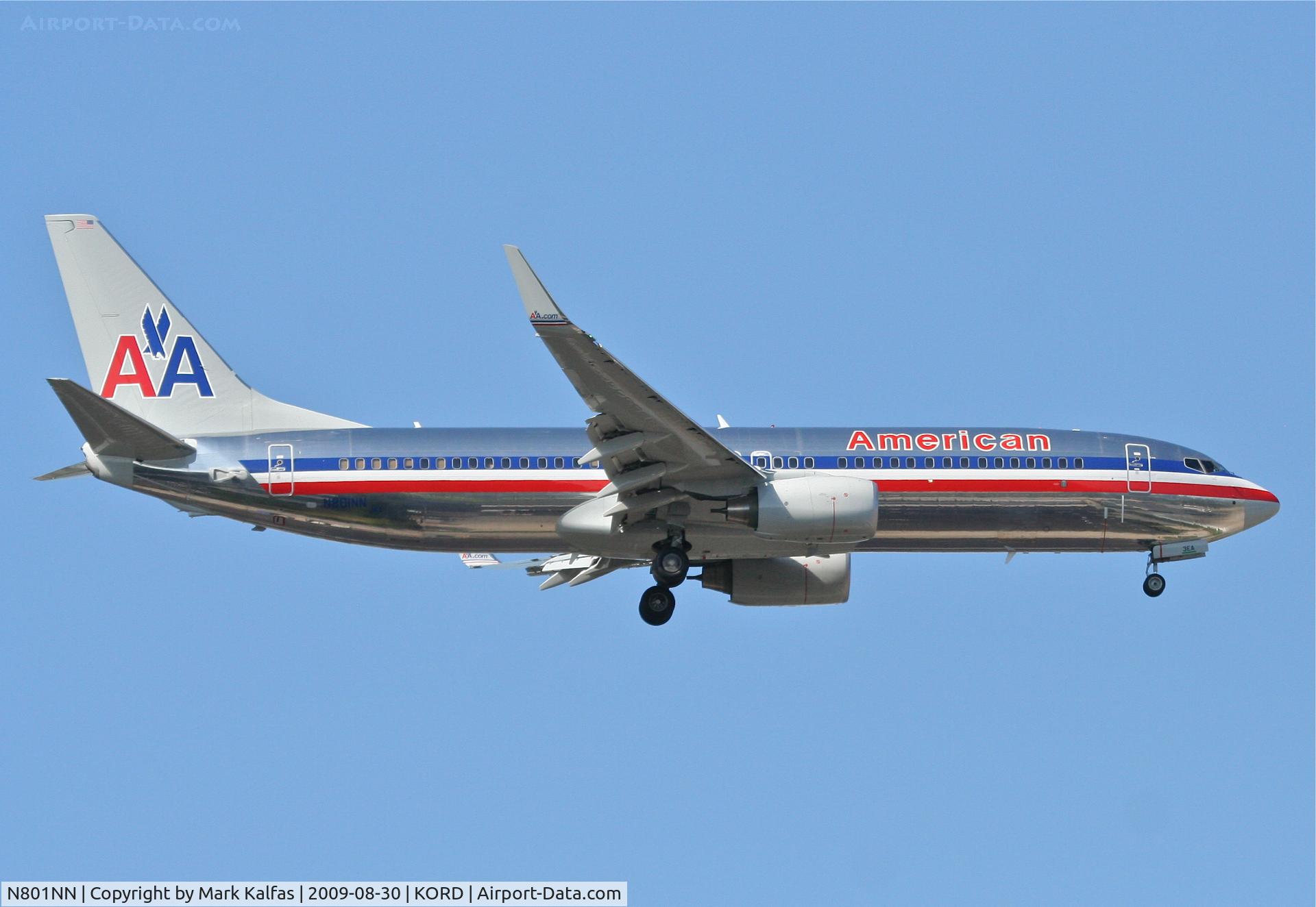 N801NN, 2009 Boeing 737-823 C/N 29565, American Airlines Boeing 737-823, N801NN on final RWY 10 KORD