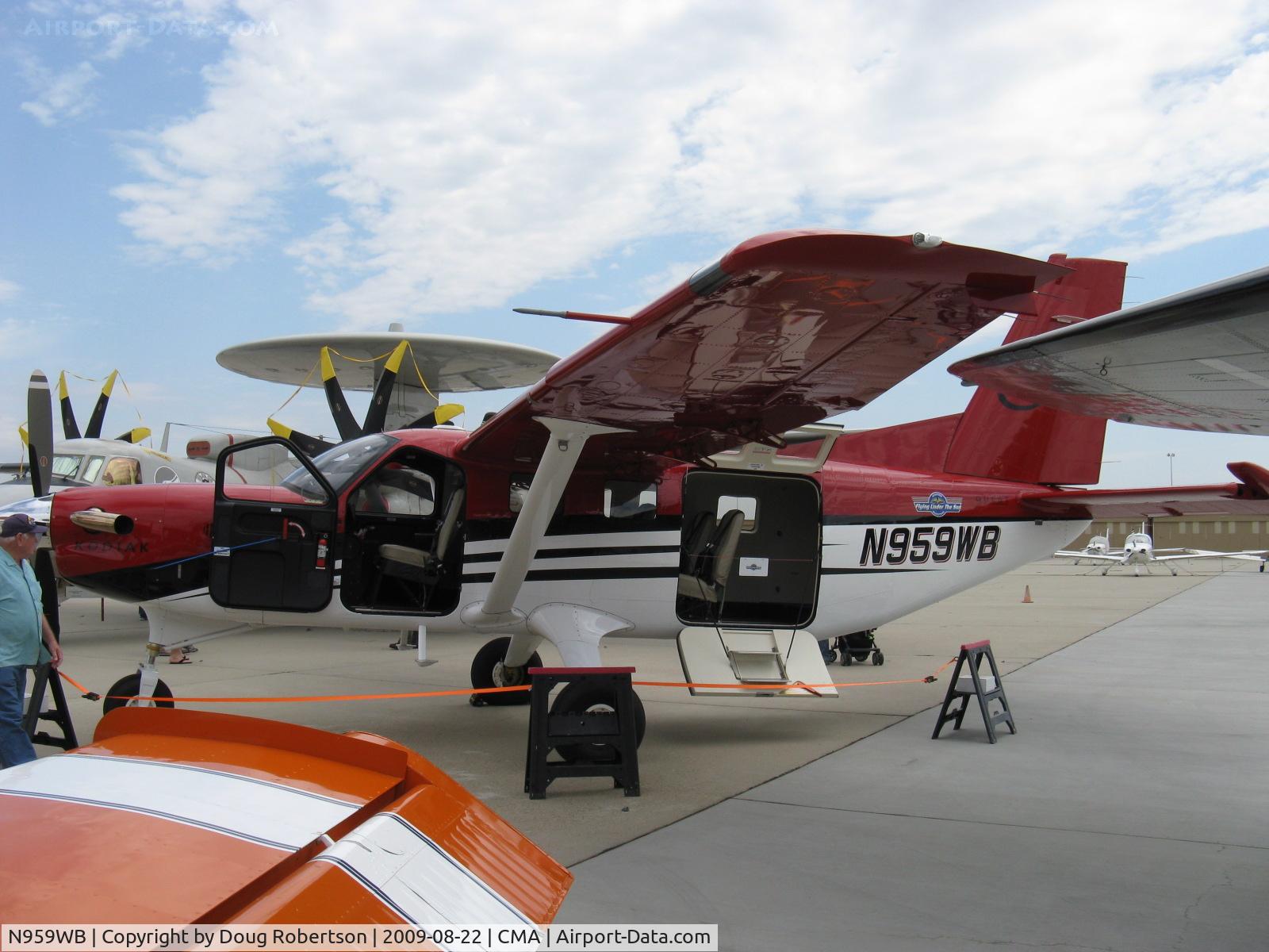 N959WB, 2009 Quest Kodiak 100 C/N 100-0016, Quest Aviation KODIAK 100, P&W(C)PT6A-34 750 shp, glass cockpit, airstair door