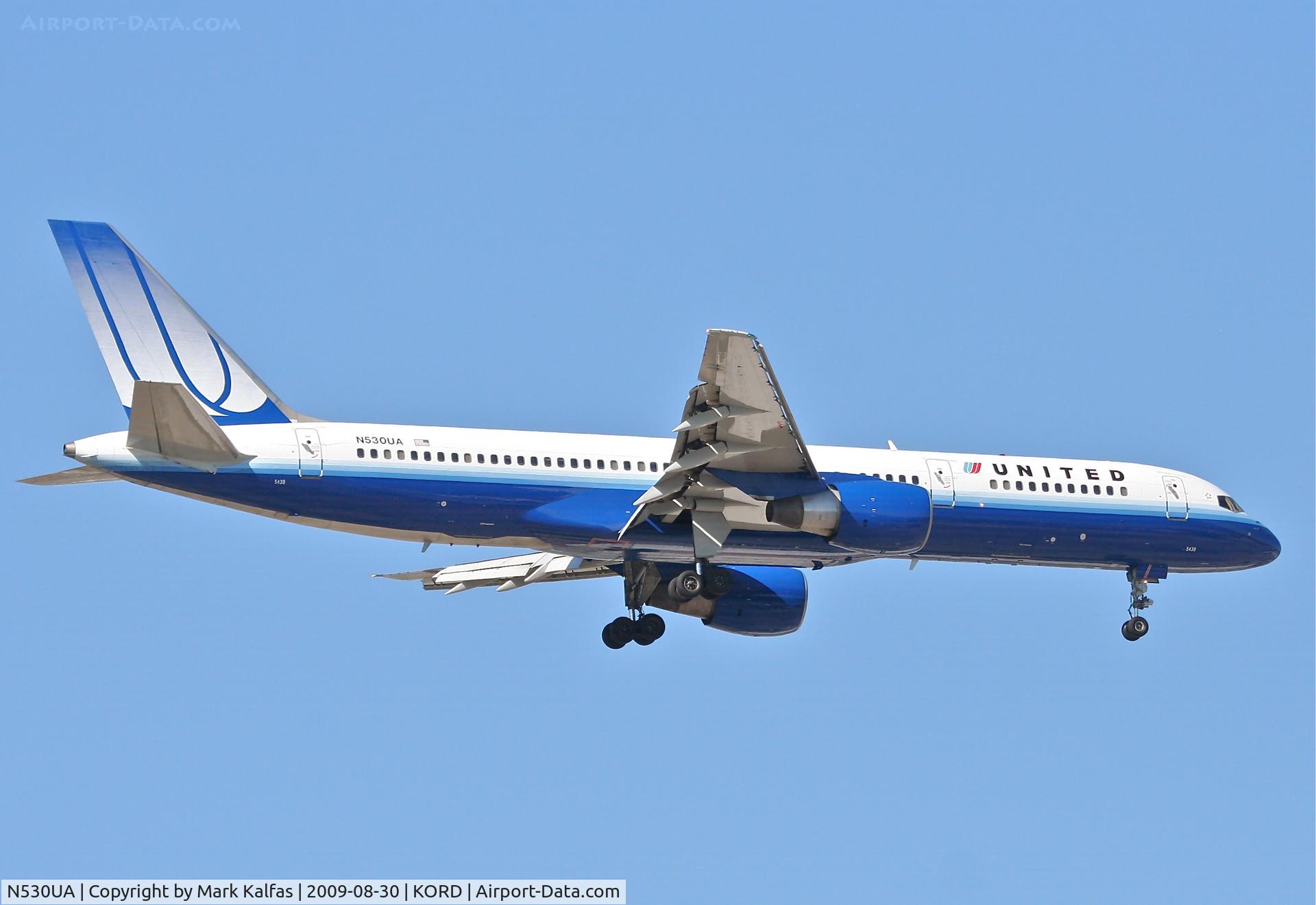 N530UA, 1991 Boeing 757-222 C/N 25043, United Airlines Boeing 757-222, N530UA final RWY 10 KORD