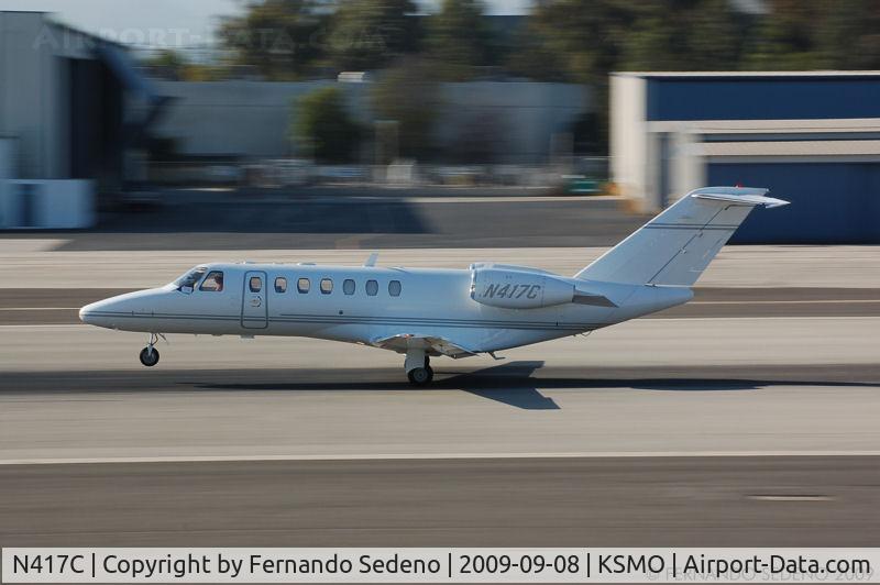 N417C, 2005 Cessna 525B CitationJet CJ3 C/N 525B0006, Departing SMO.