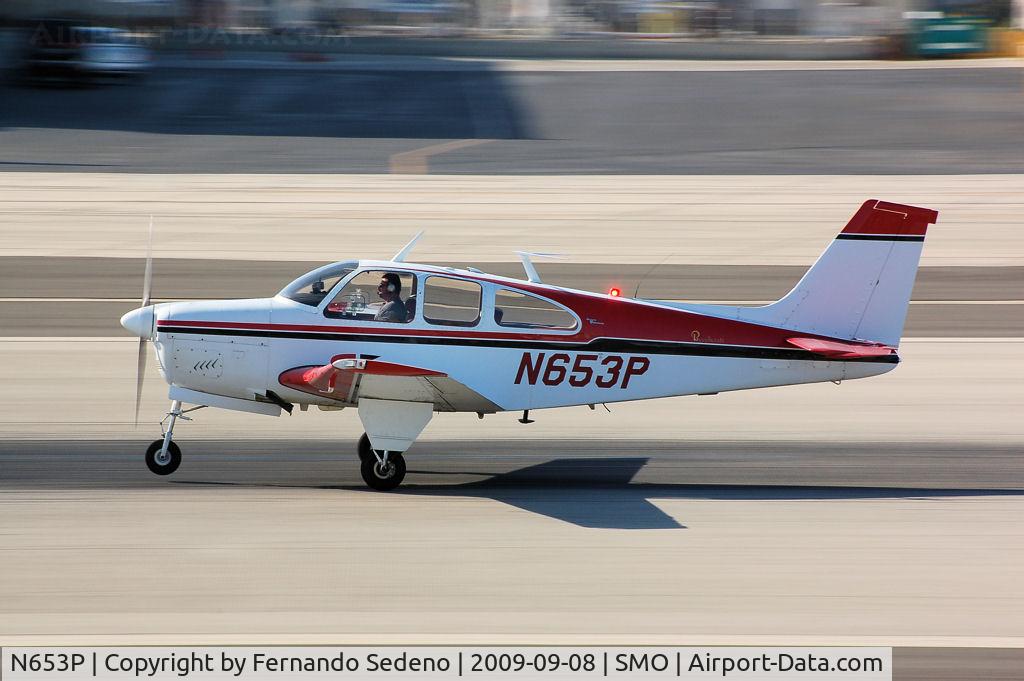 N653P, 1966 Beech 35-C33 Debonair C/N CD-991, Departing SMO.
