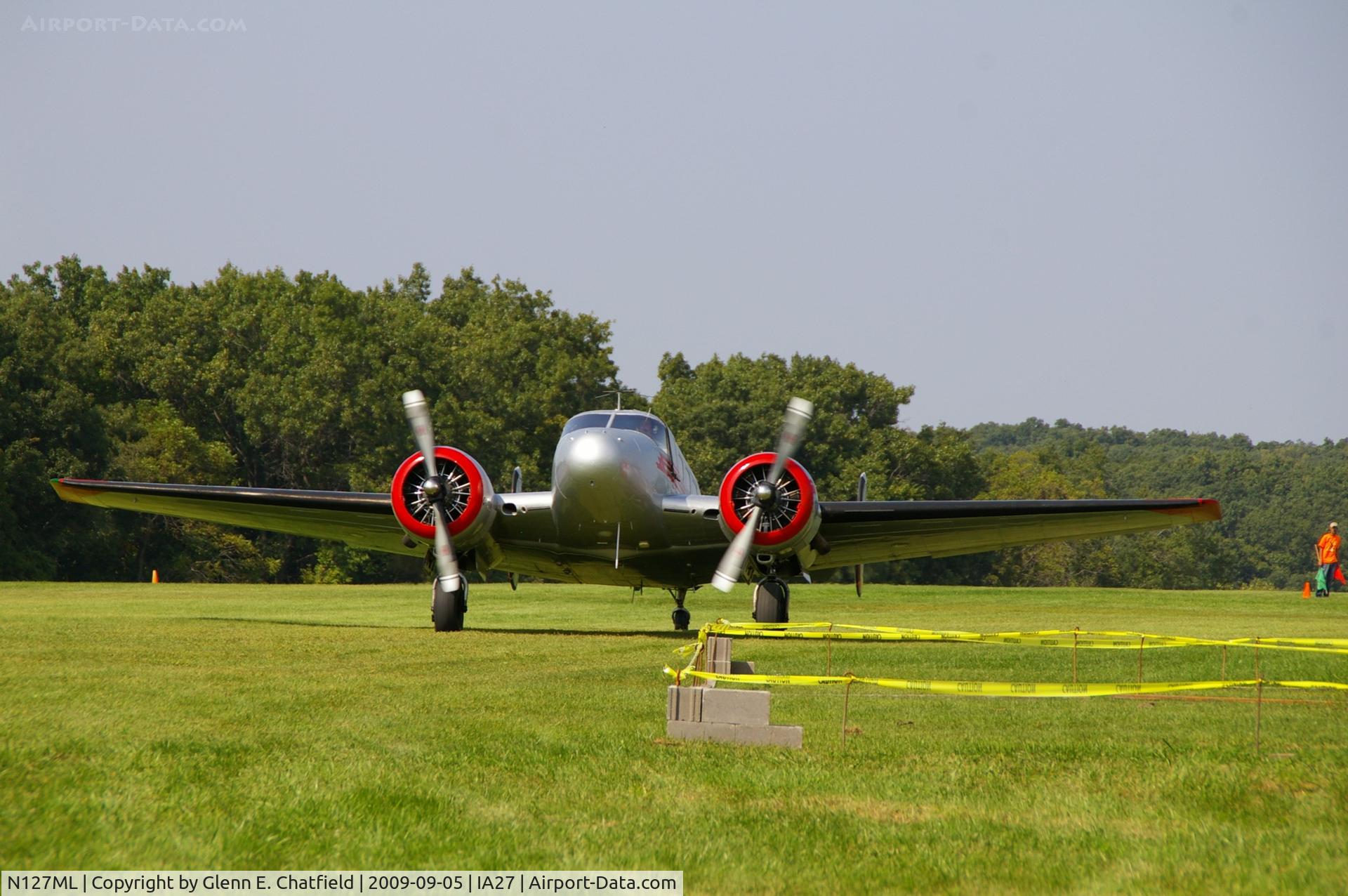 N127ML, 1946 Beech D18S C/N A-212, At the Antique Airplane Association Fly In