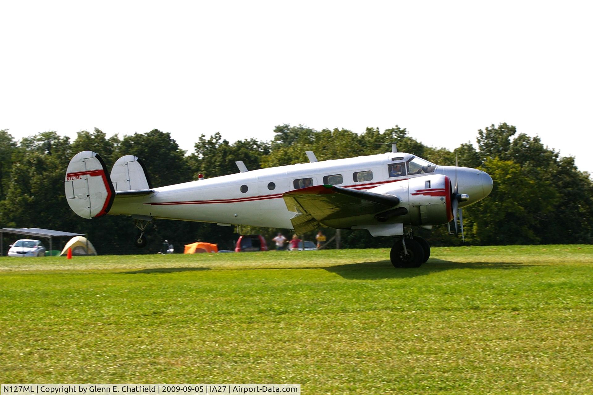 N127ML, 1946 Beech D18S C/N A-212, At the Antique Airplane Association Fly In