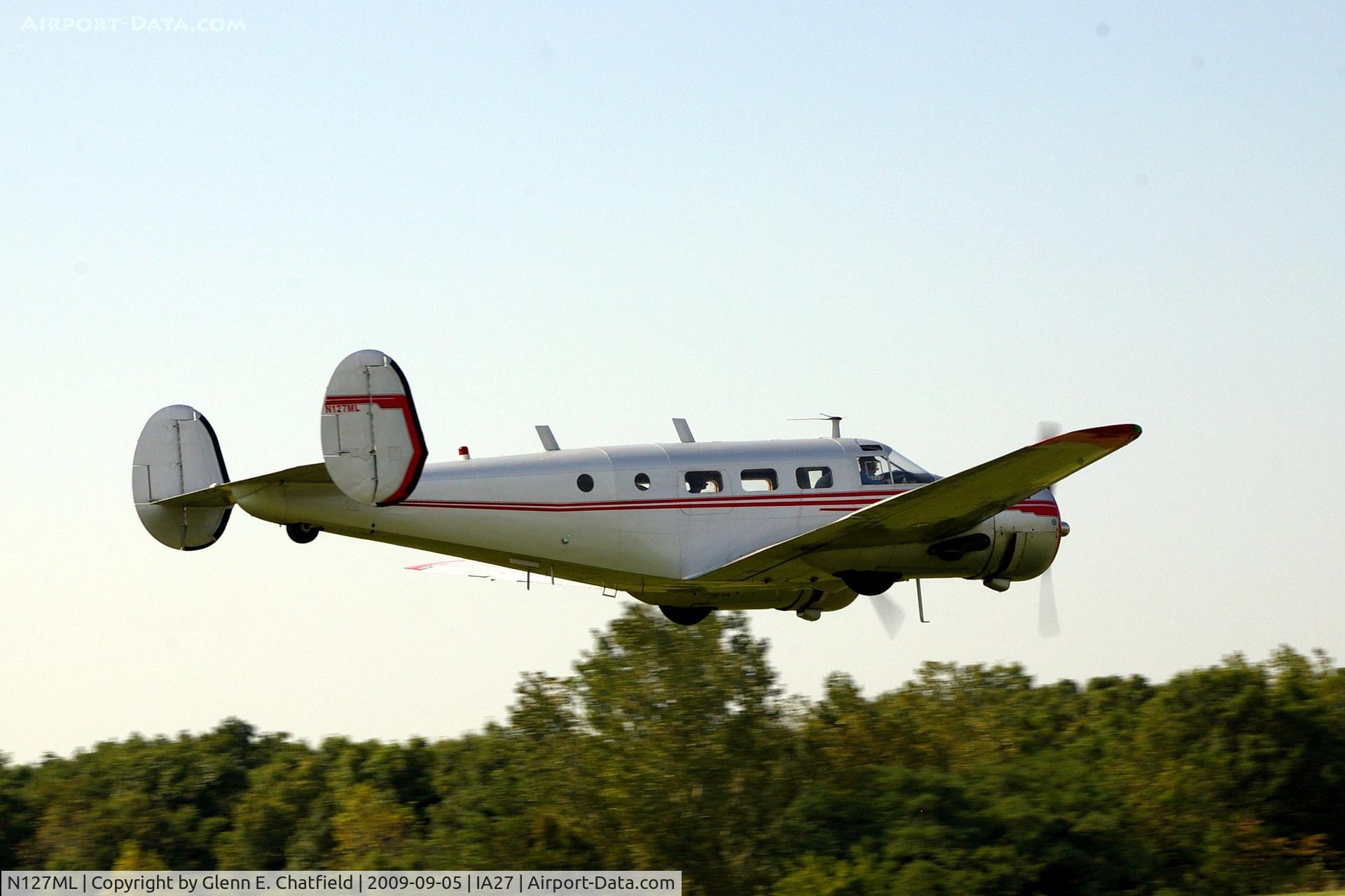 N127ML, 1946 Beech D18S C/N A-212, At the Antique Airplane Association Fly In