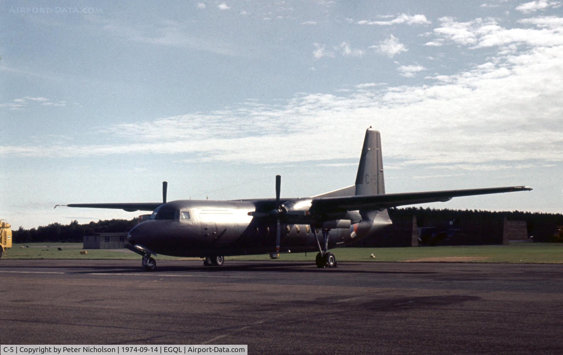 C-5, 1960 Fokker F-27-300M Troopship C/N 10155, F-27-300M Troopship of 334 Squadron Royal Netherlands Air Force at the 1974 RAF Leuchars Airshow.