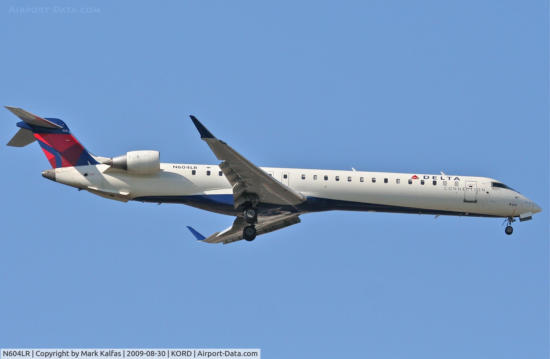N604LR, 2007 Bombardier CRJ-900ER (CL-600-2D24) C/N 15152, Freedom Airlines/Delta Connection Bombardier CRJ-900ER, N604LR RWY 10 approach KORD
