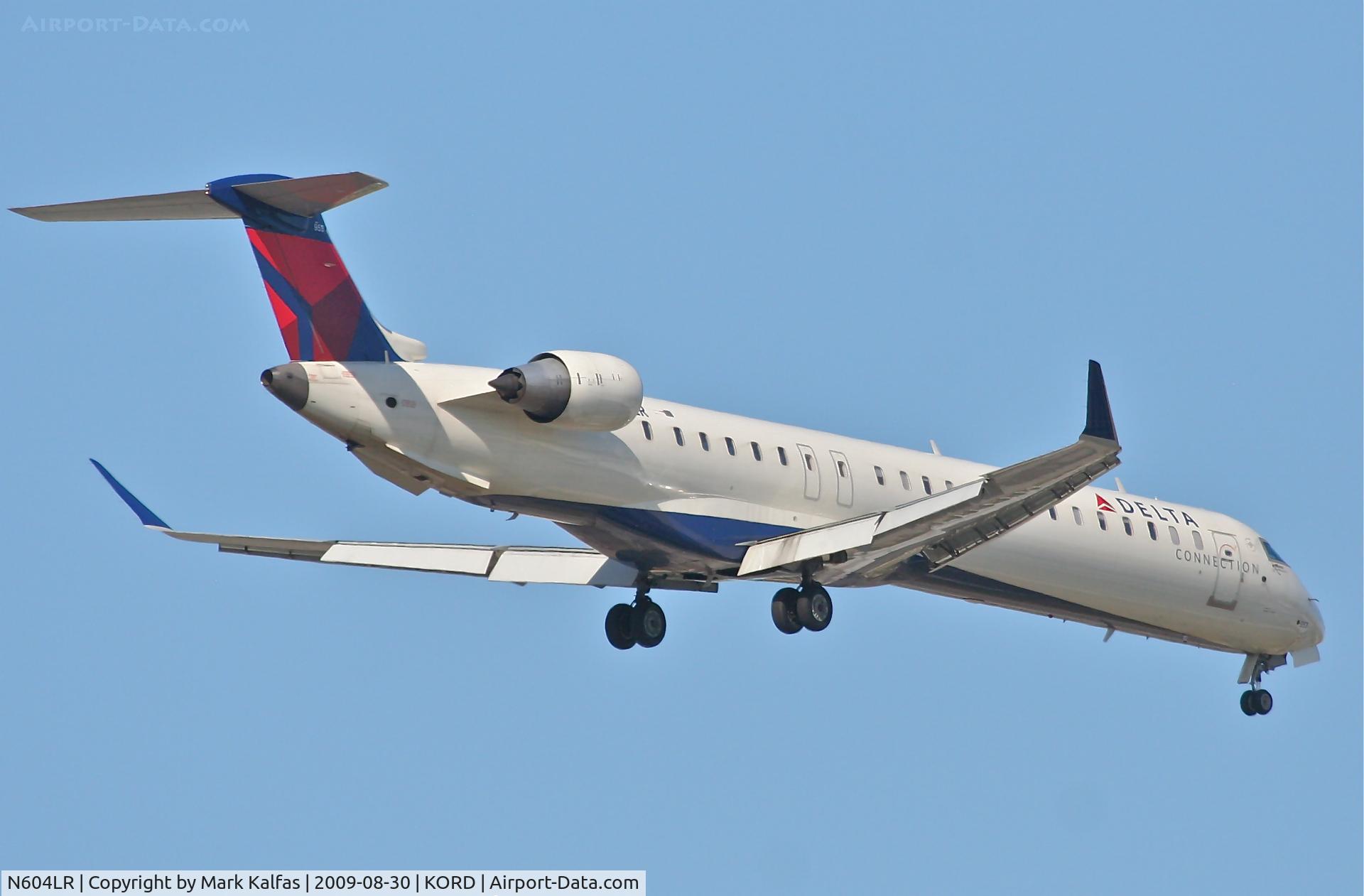 N604LR, 2007 Bombardier CRJ-900ER (CL-600-2D24) C/N 15152, Freedom Airlines/Delta Connection Bombardier CRJ-900ER, N604LR RWY 10 approach KORD
