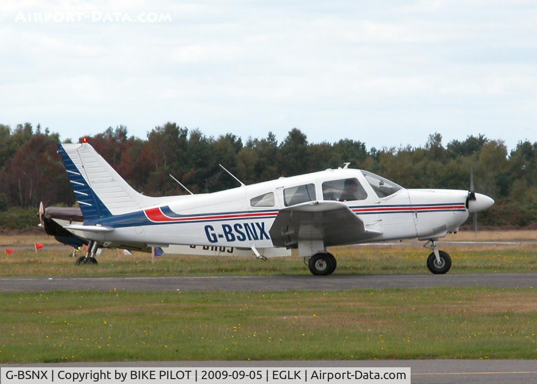 G-BSNX, 1979 Piper PA-28-181 Cherokee Archer II C/N 28-7990311, OWNED BY CENTRAL AIRCRAFT LEASING AND ON HIRE TO BRITISH DIABLED FLYING ASSN. DUE INCREASED DEMAND