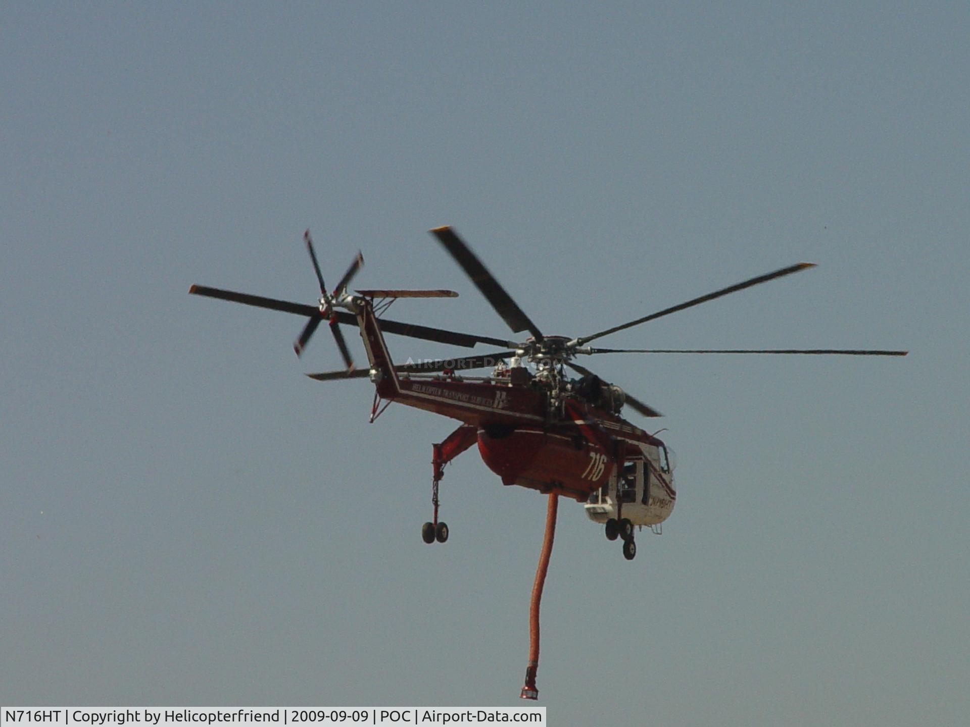 N716HT, 1969 Sikorsky CH-54B Tarhe C/N 64-092, Lift off enroute back to Station Fire