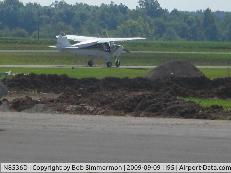N8536D, 1957 Piper PA-22-160 Tri Pacer C/N 22-5768, Departing Kenton, Ohio