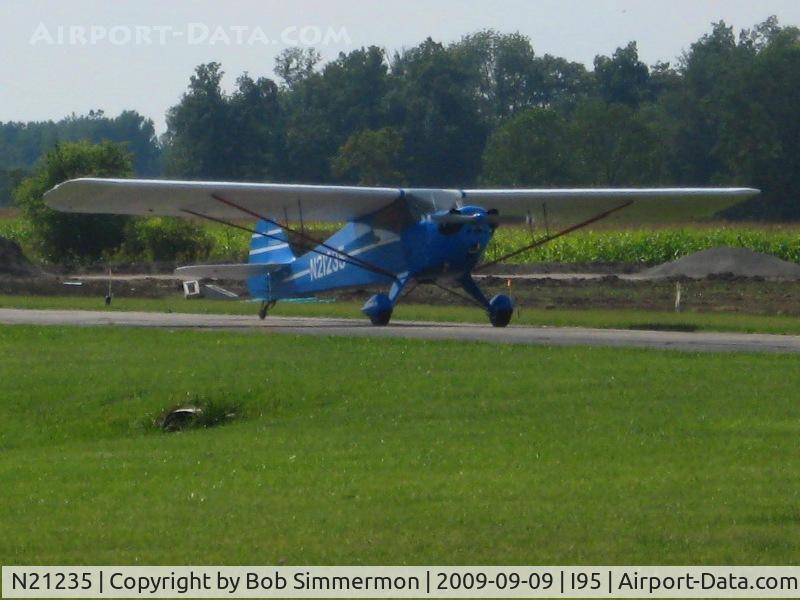 N21235, 1938 Taylorcraft BC-65 C/N 1025, Arriving at Kenton, Ohio