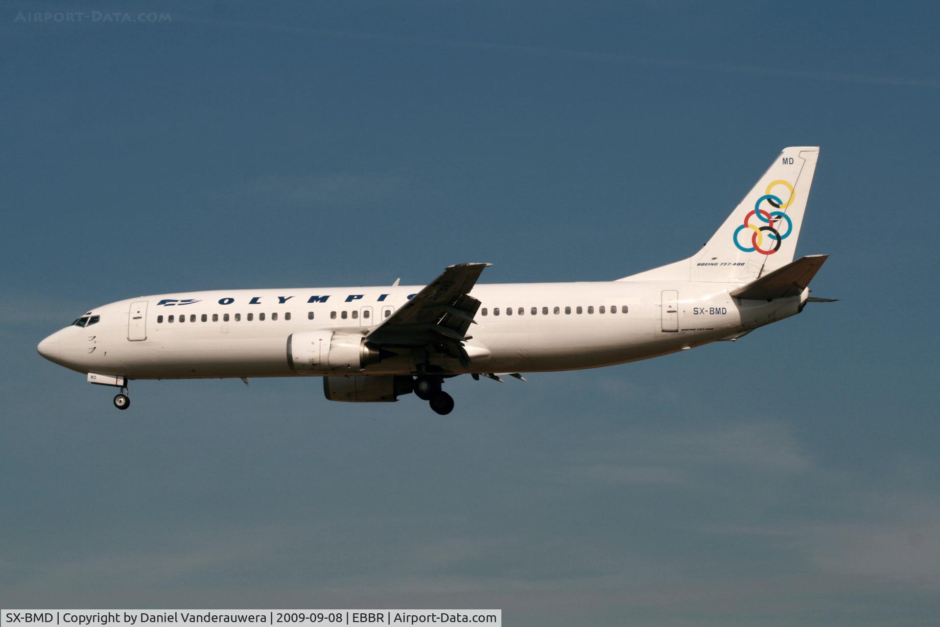 SX-BMD, 1992 Boeing 737-48E C/N 25765, flight OA145 is descending to rwy 25L