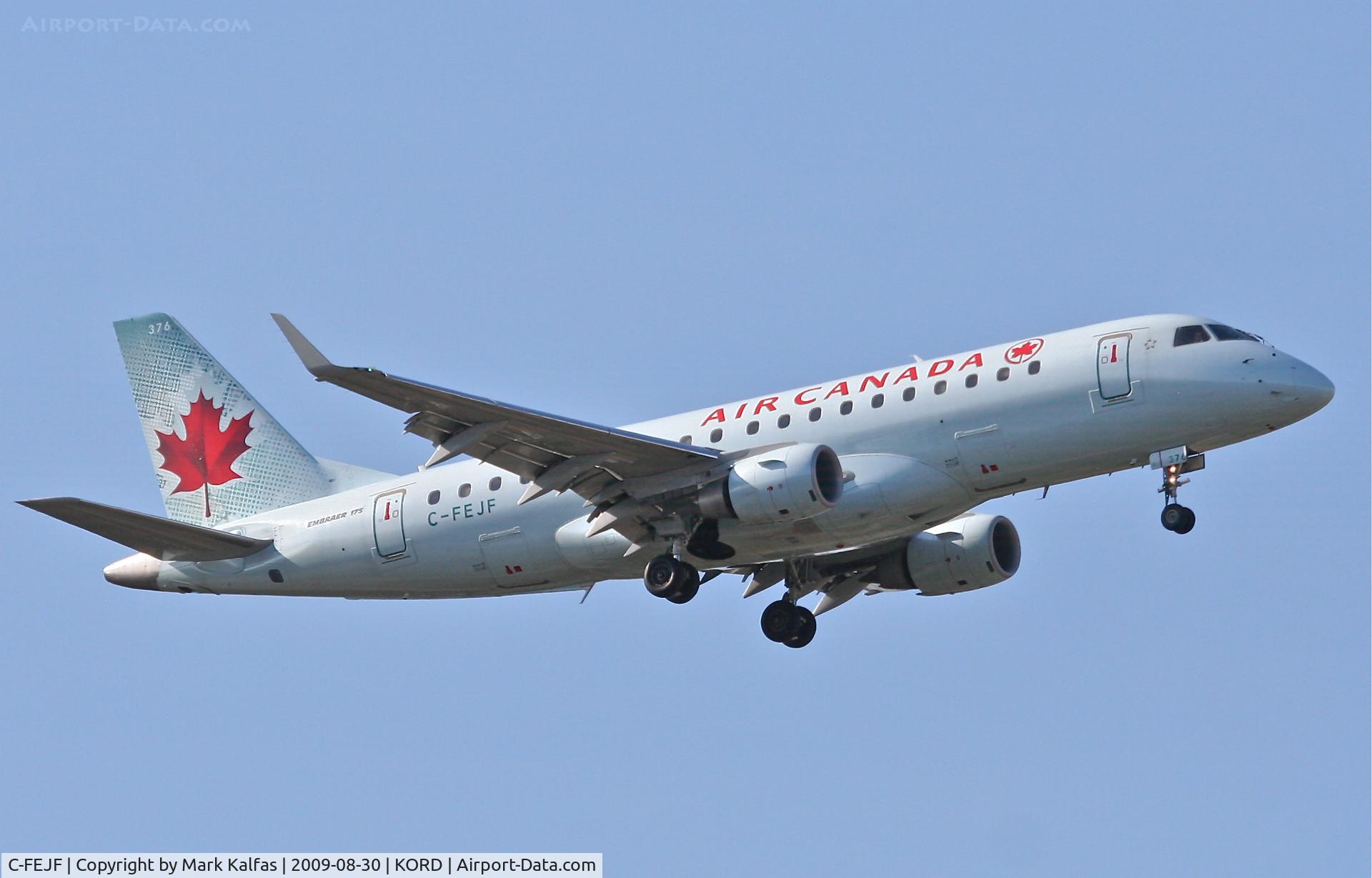 C-FEJF, 2005 Embraer 175SU (ERJ-170-200SU) C/N 17000091, Air Canada Embraer ERJ 170-200 SU, C-JEJF RWY 10 approach KORD