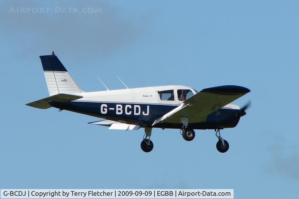 G-BCDJ, 1968 Piper PA-28-140 Cherokee C/N 28-24276, Guest aircraft at Birmingham Airports 70th Anniversary celebrations