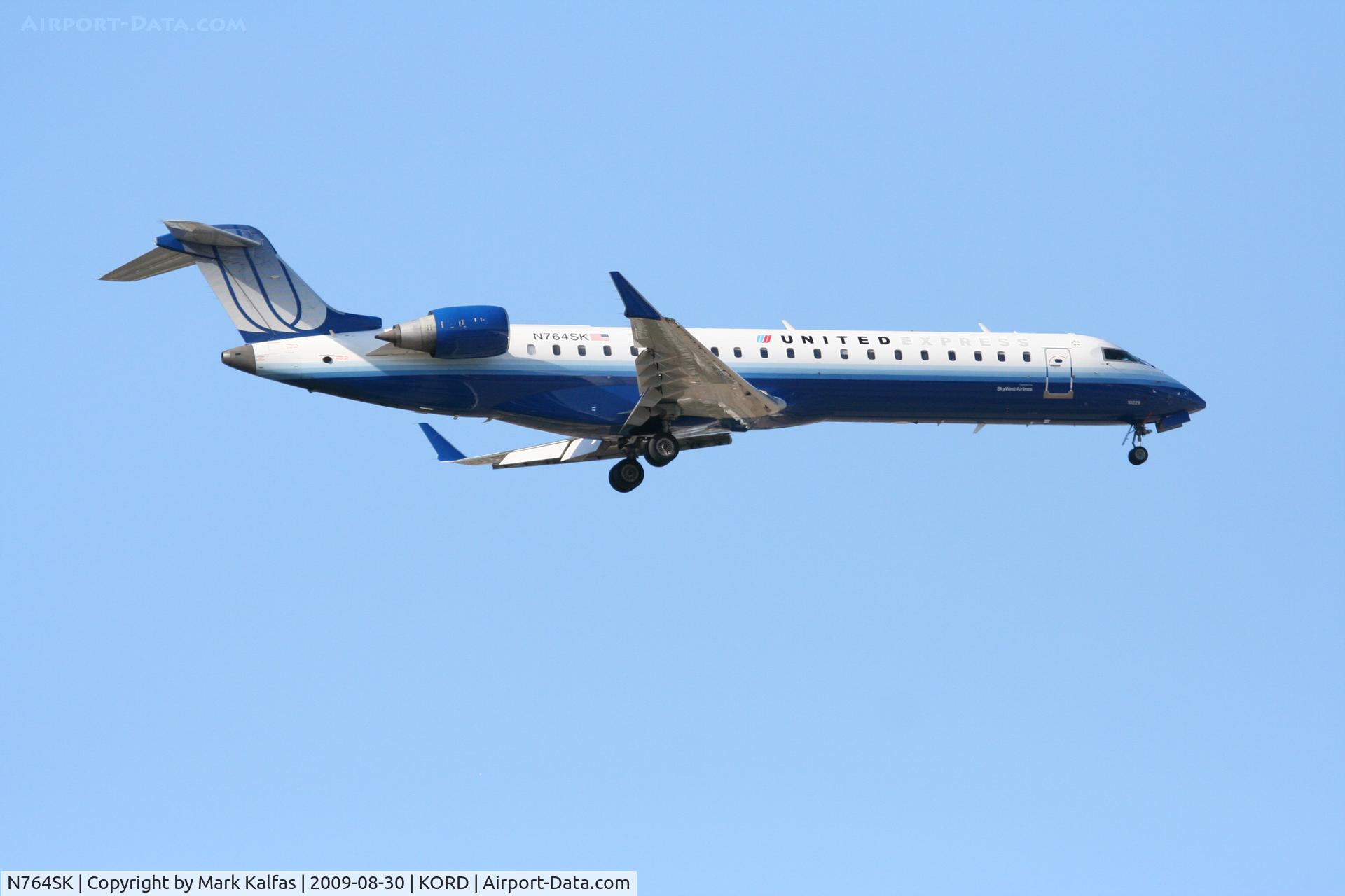 N764SK, 2005 Canadair CRJ-700 (CL-600-2C10) Regional Jet C/N 10229, Sky West/ United Express Bombardier CL-600-2C10, N764SK on final RWY 10 KORD