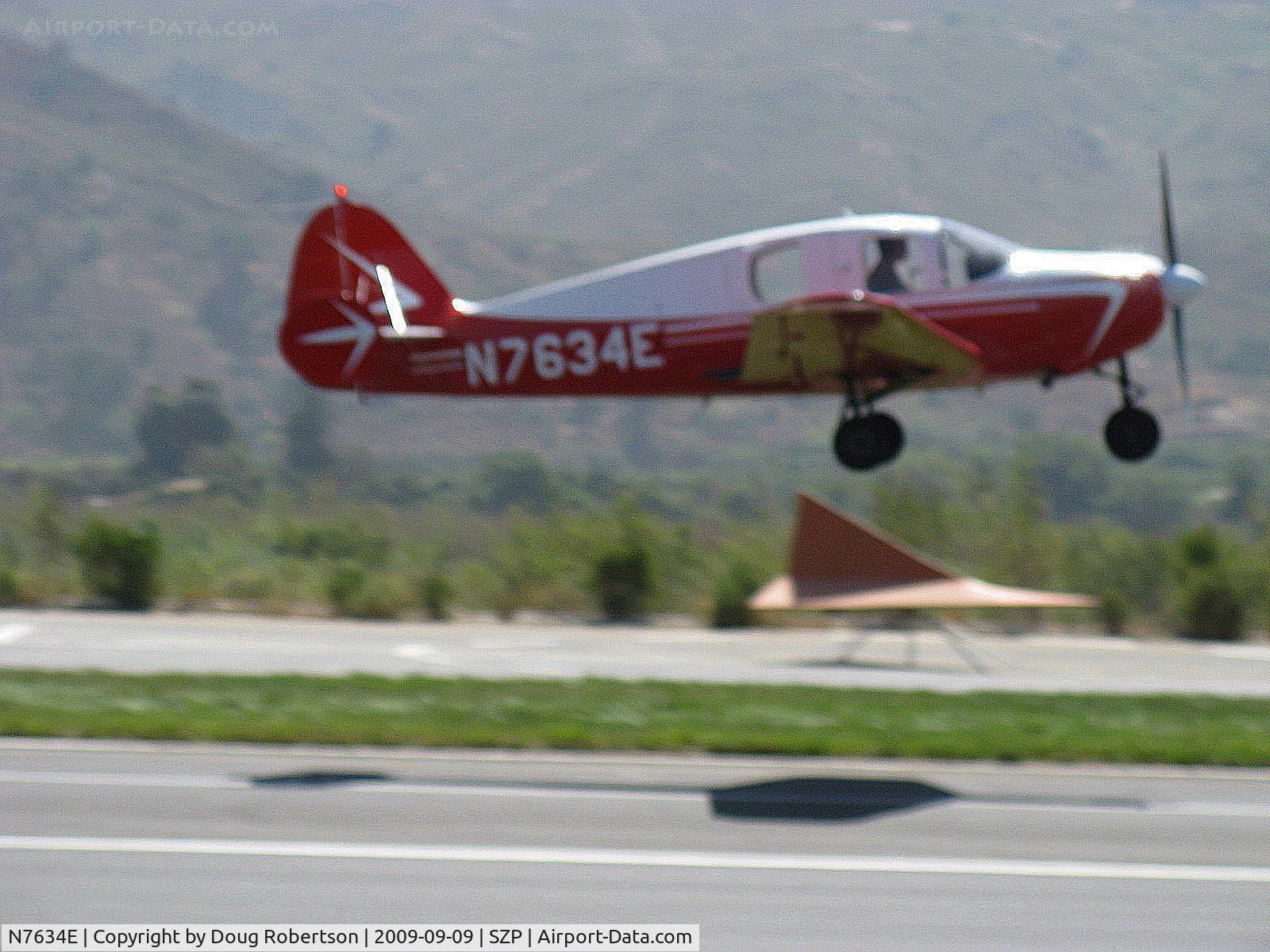 N7634E, 1959 Downer Bellanca 14-19-3 C/N 4136, 1959 Downer Bellanca 260 14-19-3 Cruisemaster, Continental O-470-F 260 Hp, takeoff climb Rwy 22
