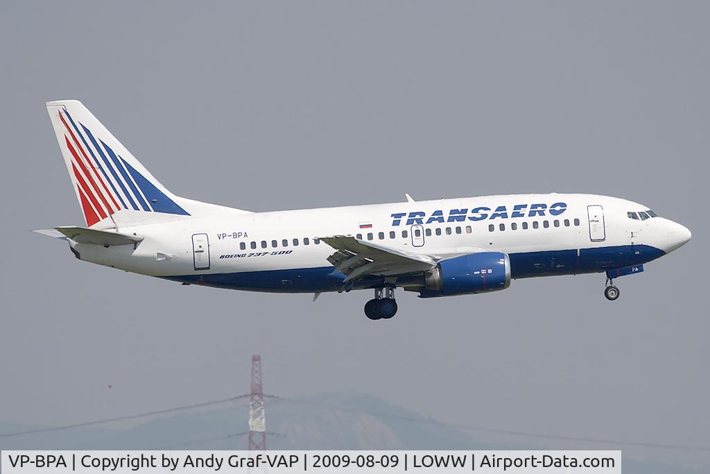 VP-BPA, 1991 Boeing 737-5K5 C/N 25037, Transaero 737-500