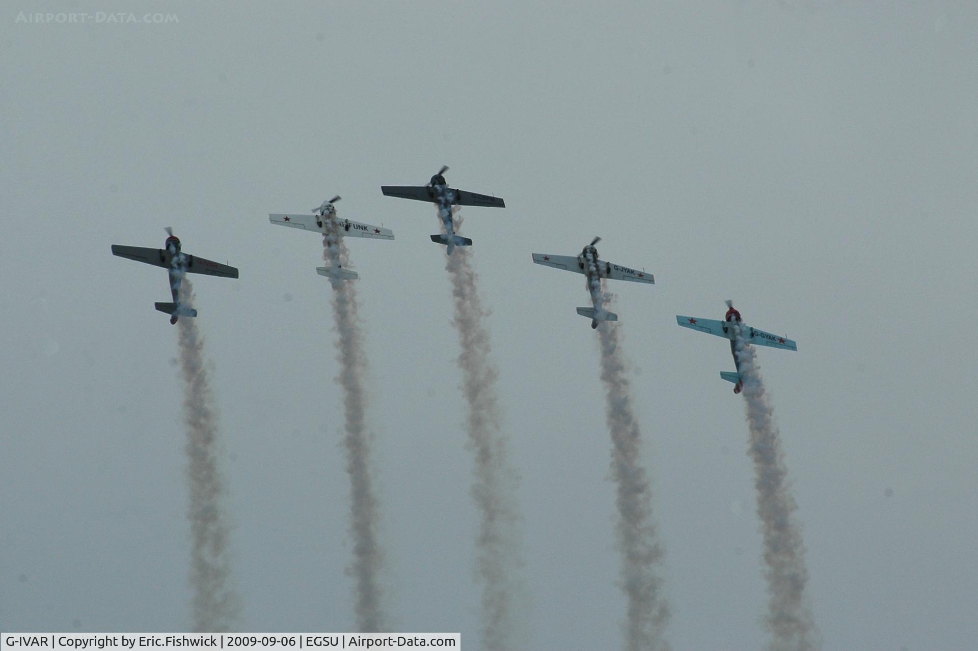 G-IVAR, 1979 Yakovlev Yak-50 C/N 791504, G-IVAR with Team Aerostars at Duxford Air Show Sept 09