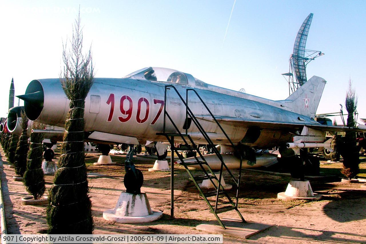 1907, 1962 Mikoyan-Gurevich MiG-21F-13 C/N 741907, Kecel Military technical park, Hungary - On the exhibition with a 1907 age number visible.