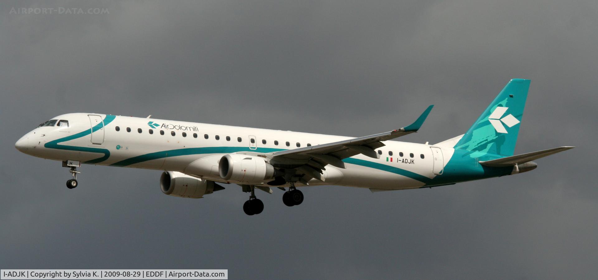 I-ADJK, 2009 Embraer 195LR (ERJ-190-200LR) C/N 19000245, Air Dolomiti