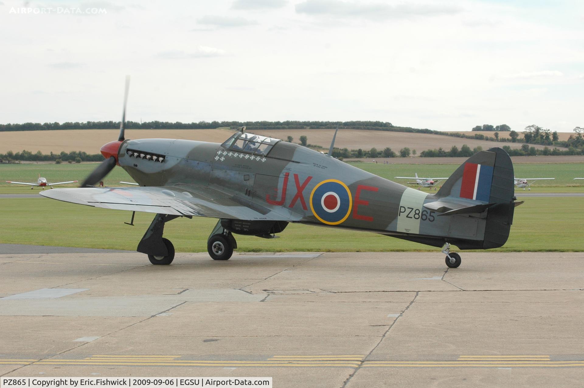 PZ865, 1944 Hawker Hurricane IIC C/N PZ865, 1. PZ865 (The last Hurricane built - now BBMF) at Duxford Air Show September 2009
