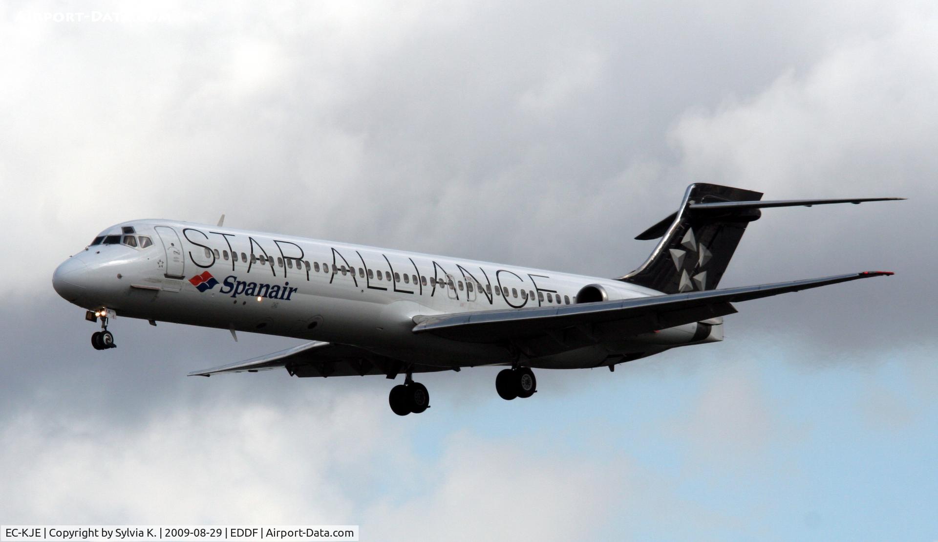 EC-KJE, 1989 McDonnell Douglas MD-87 (DC-9-87) C/N 49606, Spanair -Star Alliance-