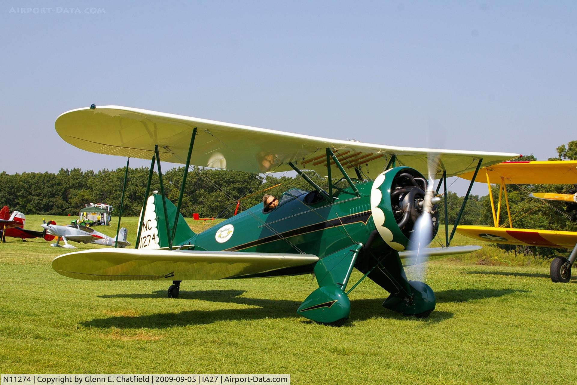 N11274, 1933 Waco UBF-2 C/N 3690, At the Antique Airplane Association Fly In