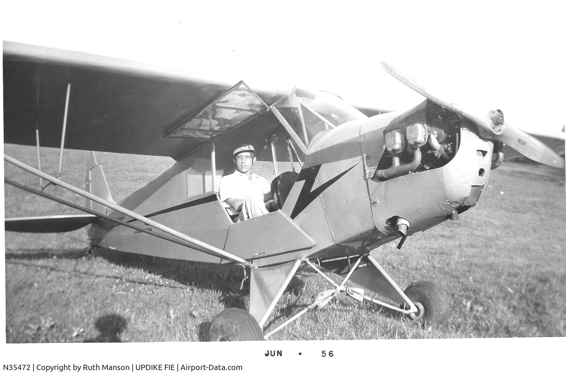 N35472, 1941 Piper J3C-65 Cub C/N 6376, Al Manson in J3 Piper