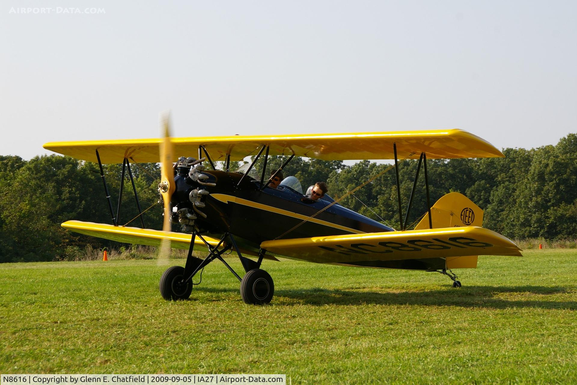 N8616, 1929 Fleet Model 1 C/N 28, At the Antique Airplane Association Fly In
