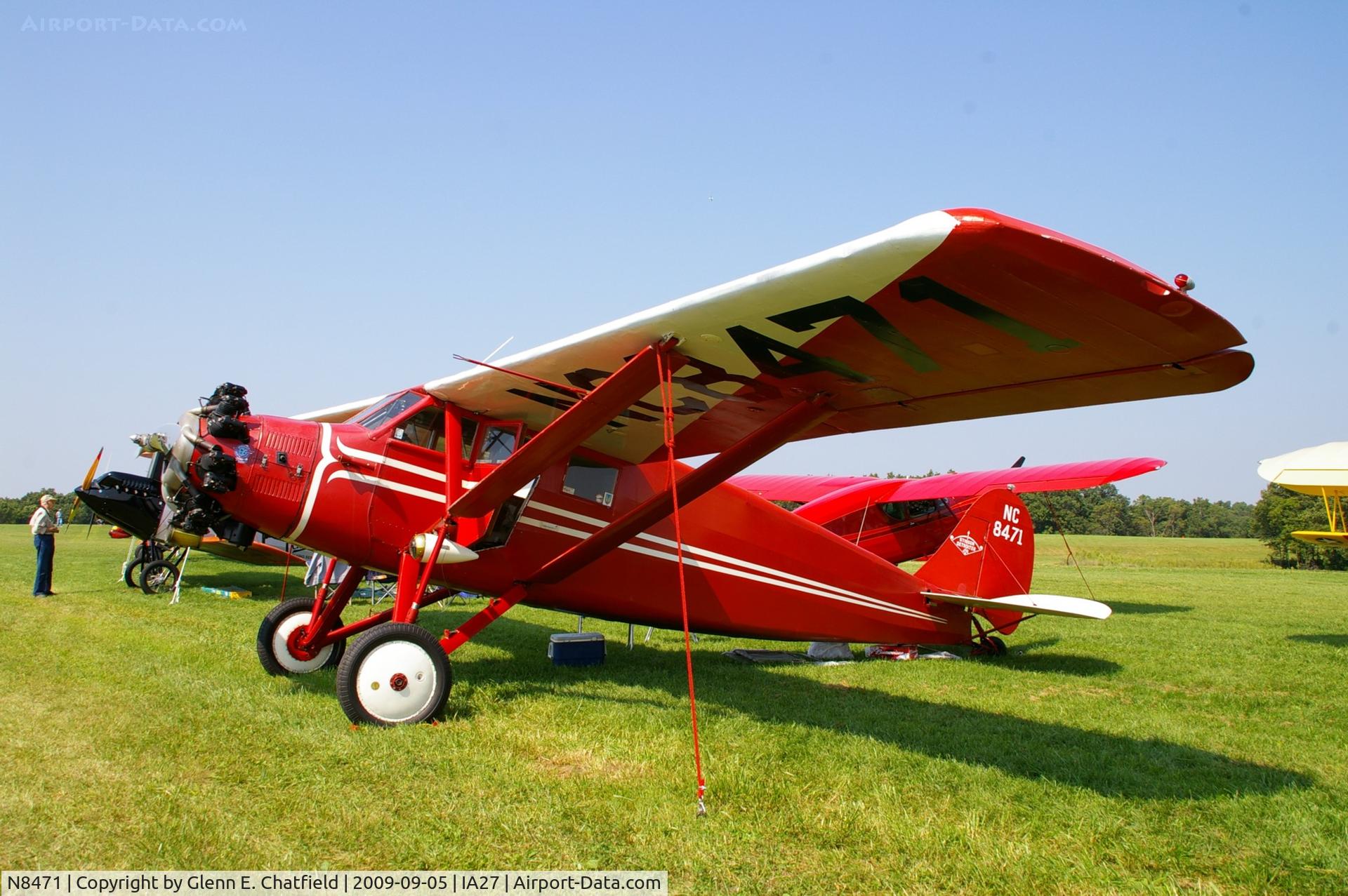 N8471, 1929 Stinson SM-2AA C/N 1069, At the Antique Airplane Association Fly In