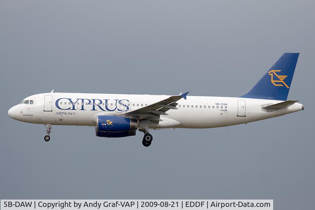 5B-DAW, 1989 Airbus A320-231 C/N 038, Cyprus Airways A320