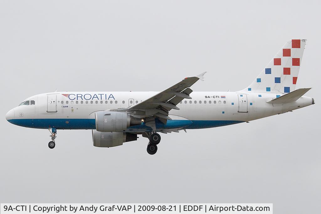 9A-CTI, 1999 Airbus A319-112 C/N 1029, Croatia Airways A319