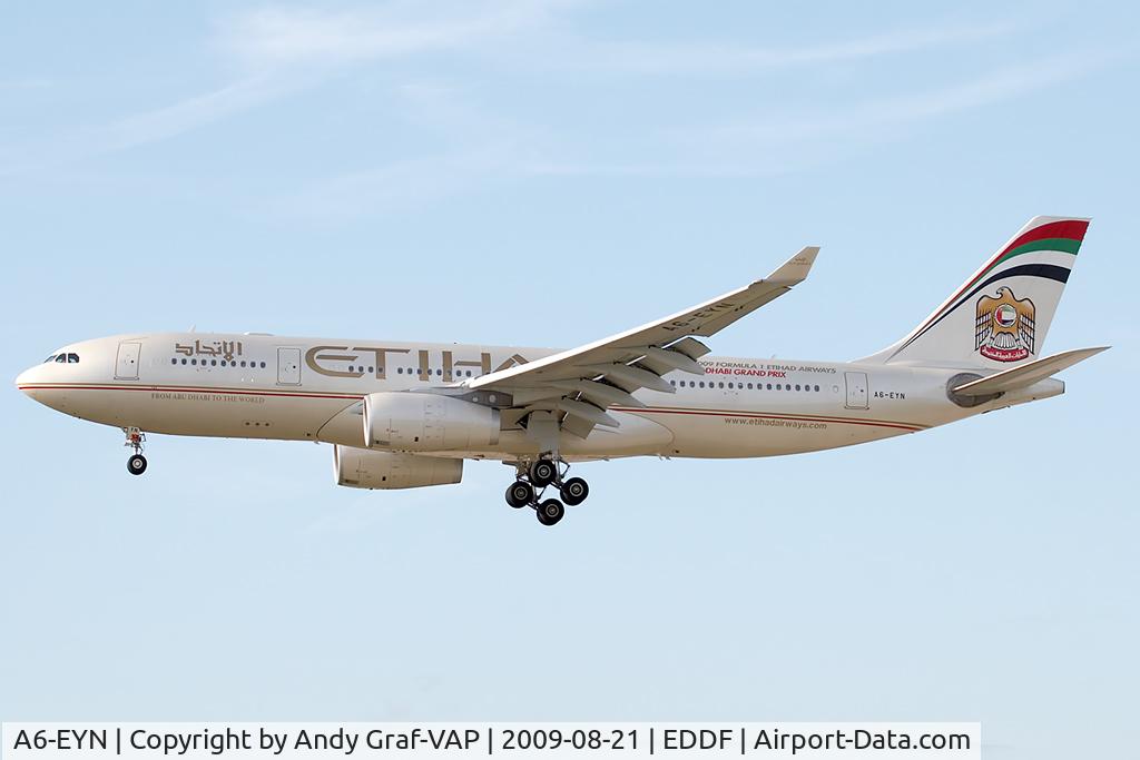 A6-EYN, 2007 Airbus A330-243 C/N 832, Ethiad Airlines A330-200