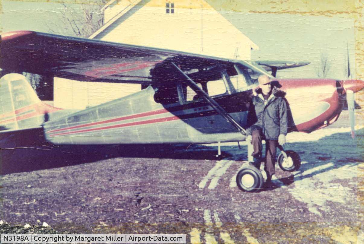 N3198A, 1953 Cessna 170B C/N 25842, Wesley Miller with plane on his farm
