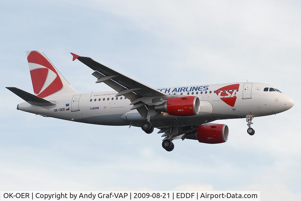 OK-OER, 2009 Airbus A319-112 C/N 3892, Czech Airlines A319