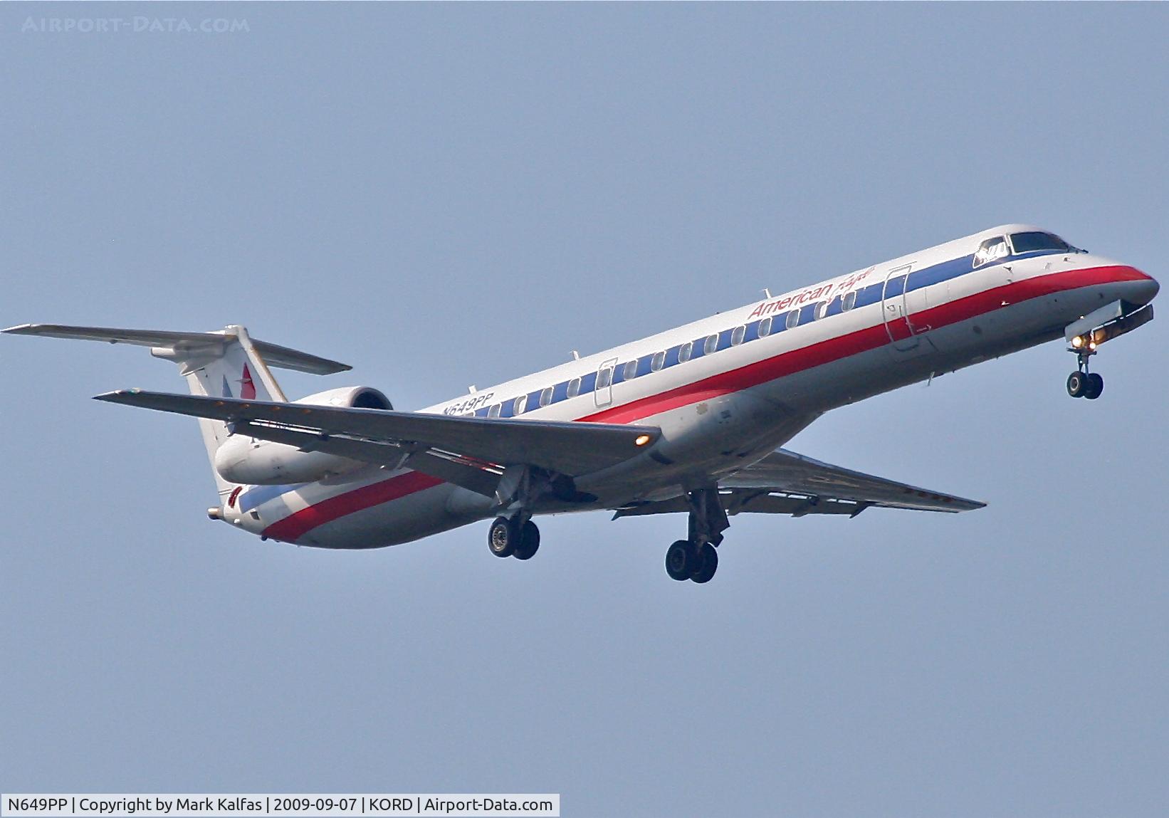 N649PP, 2000 Embraer ERJ-145LR (EMB-145LR) C/N 145234, American Eagle Embraer EMB-145LR, N649PP RWY 10 approach KORD