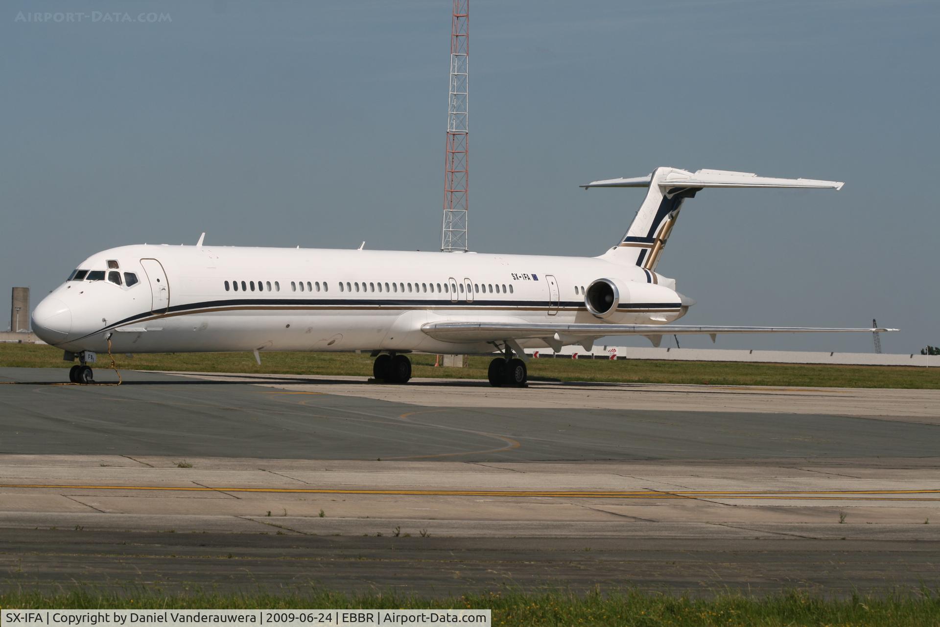 SX-IFA, 1991 McDonnell Douglas MD-83 (DC-9-83) C/N 49809, parked on General Aviation apron