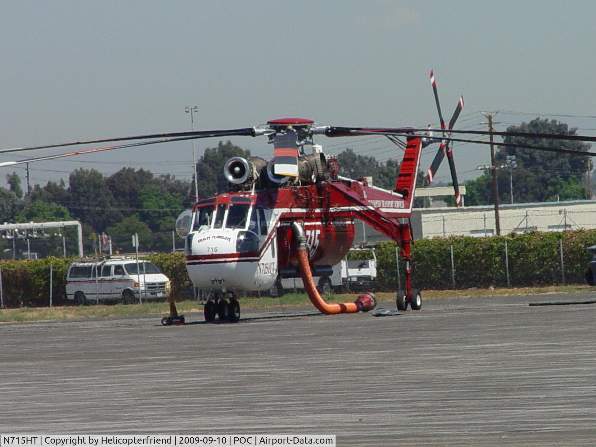 N715HT, 1969 Sikorsky CH-54B Tarhe C/N 64.077, Taking a deserved break, waiting to go back to work