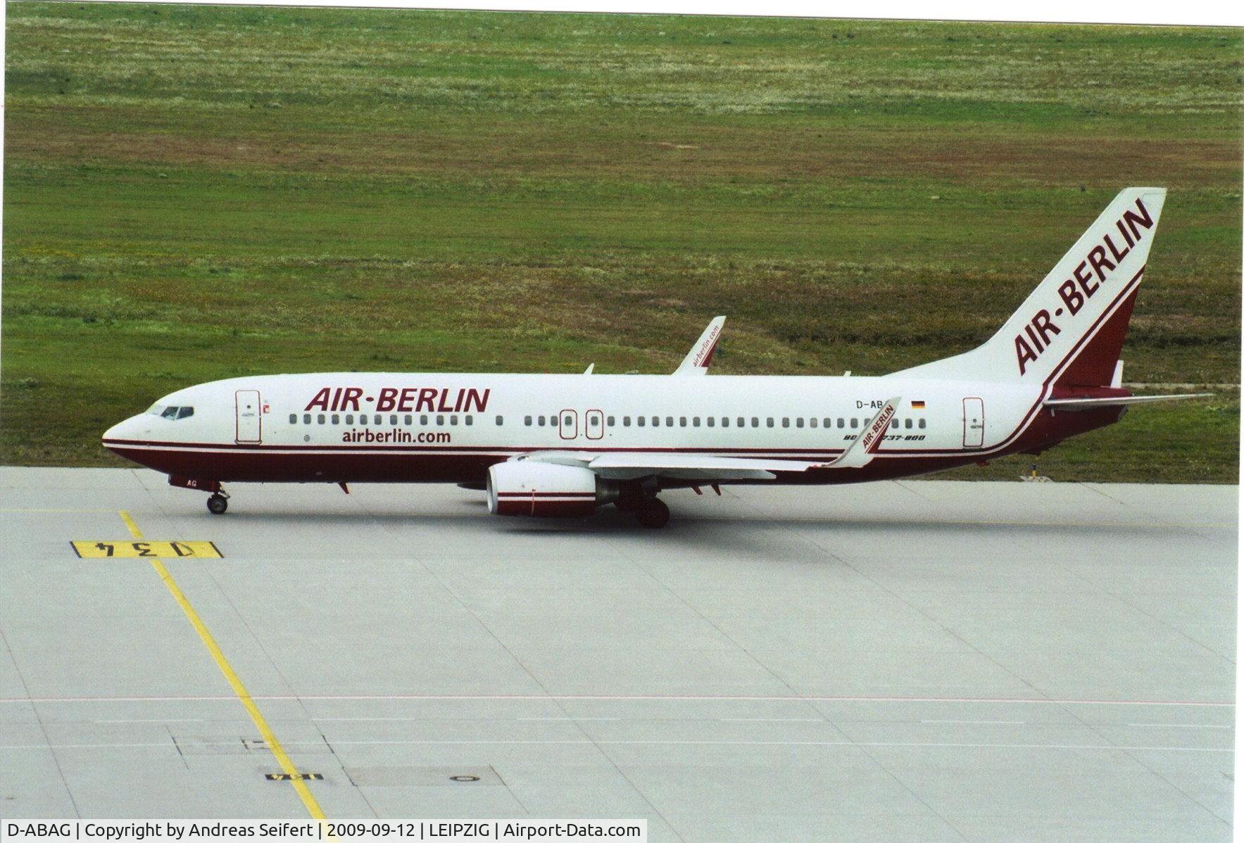D-ABAG, 2001 Boeing 737-86J C/N 30879, Leipzig Flughafen 12.8.2009