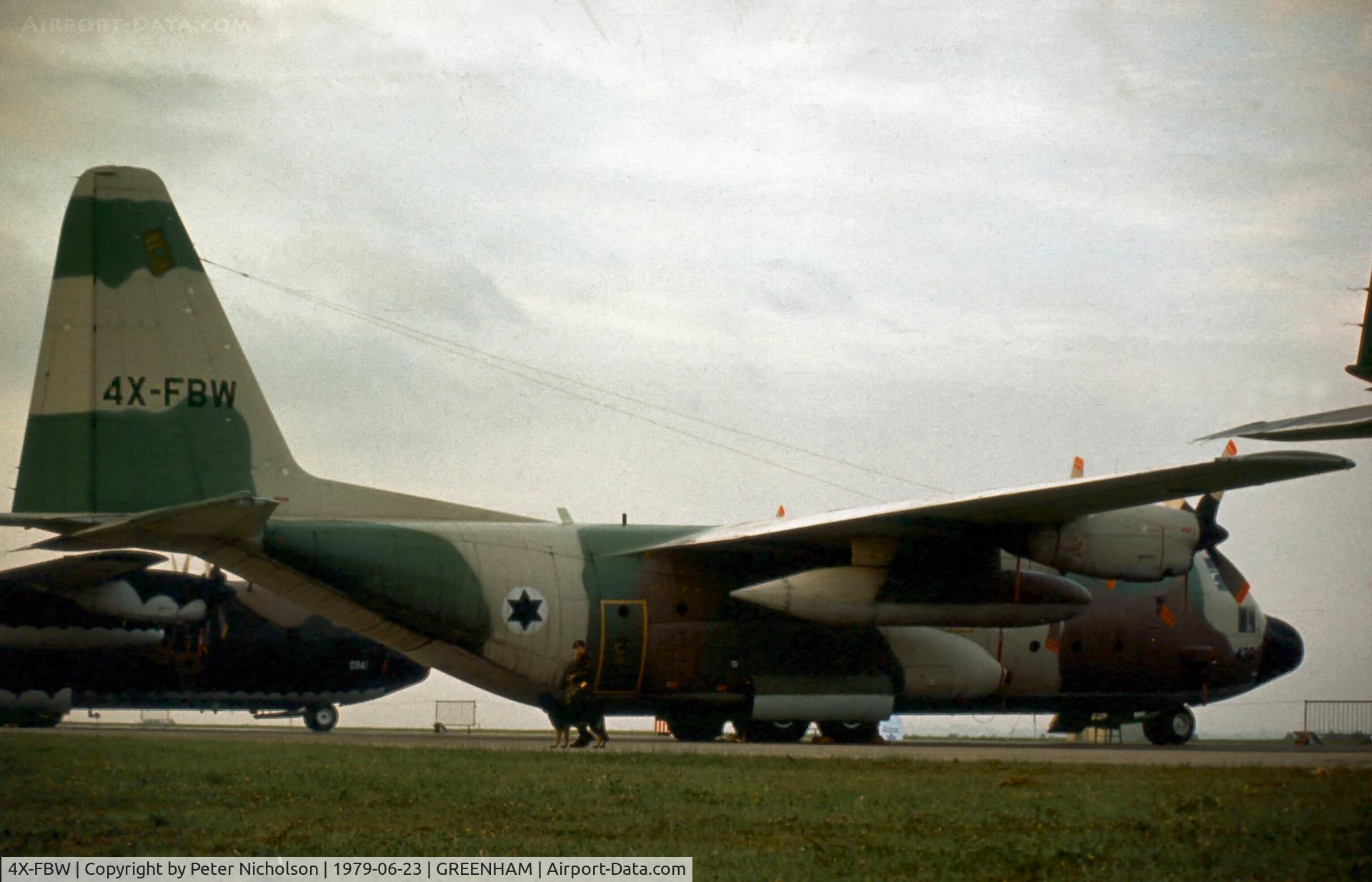 4X-FBW, 1974 Lockheed C-130H Karnaf Hercules C/N 382-4682, Another view of the 103 Squadron Israeli Air Force's C-130H coded 436 at the 1979 Intnl Air Tattoo at RAF Greenham Common.
