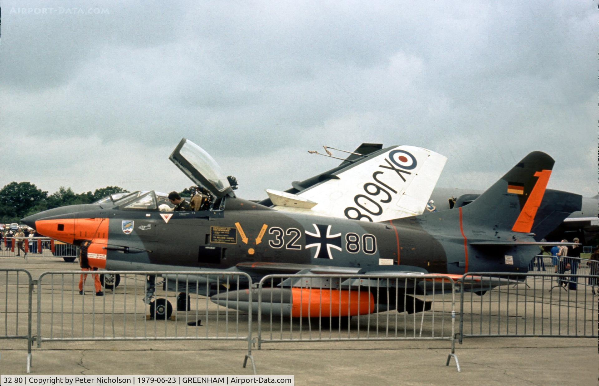 32 80, Fiat G-91R/3 C/N D550, Fiat G-91R of WS-50 at the 1979 Intnl Air Tattoo at RAF Greenham Common.