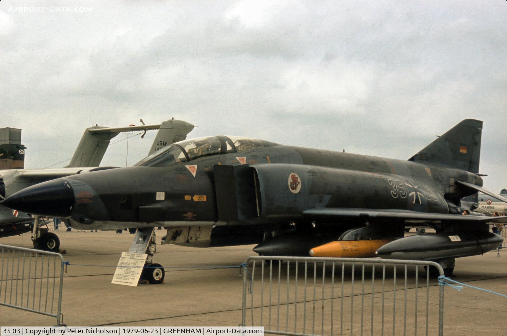 35 03, 1969 McDonnell Douglas RF-4E Phantom II C/N 3883, RF-4E of AKG-51 in the static park of the 1979 Intnl Air Tattoo at RAF Greenham Common.