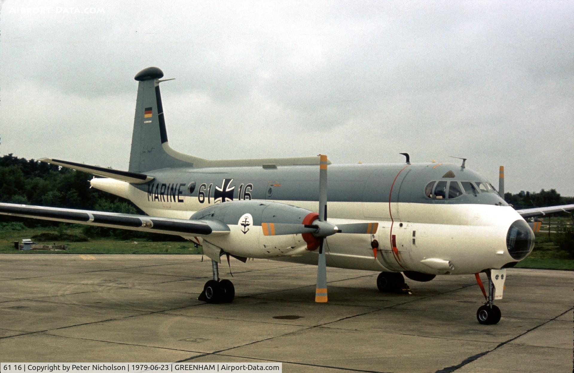 61 16, Breguet 1150 Atlantic C/N 32, Atlantic of Kreigsmarine's MFG-3 at the 1979 Intnl Air Tattoo at RAF Greenham Common.